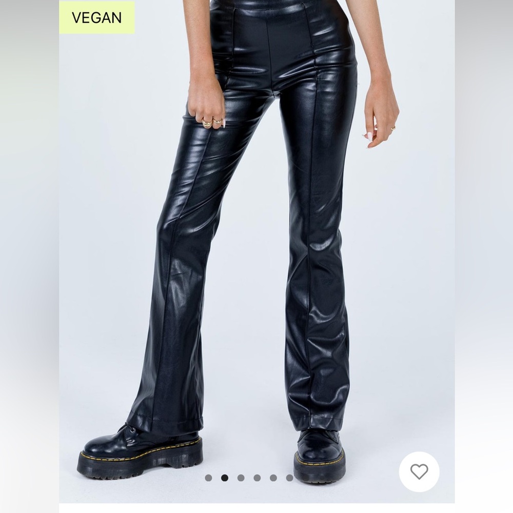 Princess Polly Braden Pants Black Leather